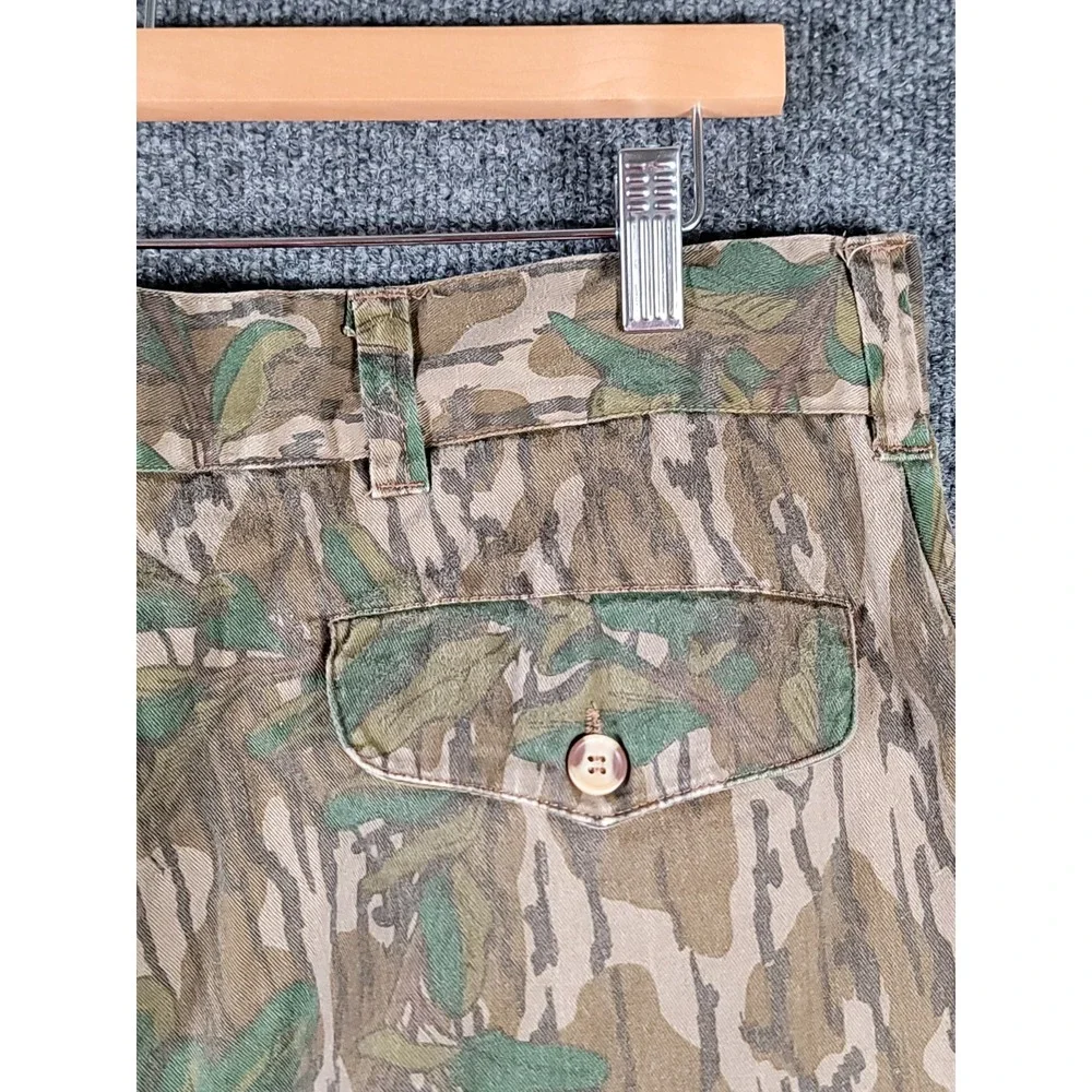 VTG Browning Mossy Oak Pants Greenleaf Camo Size 36 (Fits 34) USA Made Hunting